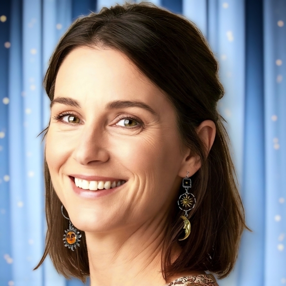 🆕️Boho Chic Sun Moon Star Asymmetrical Dangle Earrings | Celestial Vibes 🌞⭐ - Picture 5 of 8